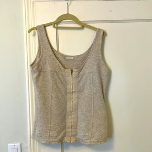 Hinge beige tank top
